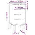 Klassieke houten ladekast van massief grenenhout met Scandinavisch design - Commodes & ladekasten