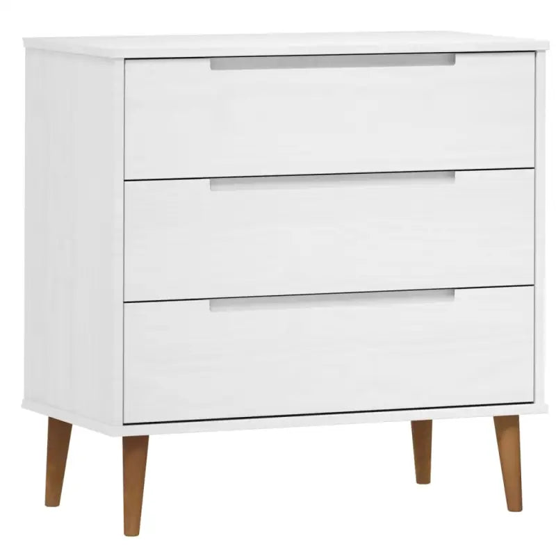 Klassieke houten ladekast van massief grenenhout voor scandinavisch interieur - Commodes & ladekasten