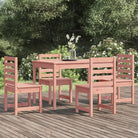 Klassieke houten tuinset met massief grenenhout en stevig tafelblad - Natuurlijk douglashout - Tuinsets