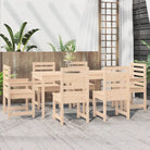 Klassieke houten tuinset van massief grenenhout met stevig tafelblad - Tuinsets