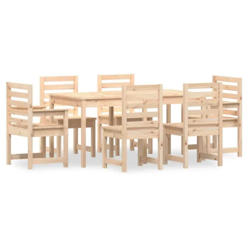 Klassieke houten tuinset van massief grenenhout met stevig tafelblad - Tuinsets