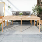 Klassieke houten tuintafel van massief grenenhout voor buiten - Natuurlijk grenenhout / 203.5 x 100 x 76 cm / 1