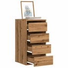 Klassieke ladekast van bewerkt hout met tijdloze uitstraling - Eiken / 40 x 41 x 76 cm / 1 - Commodes & ladekasten