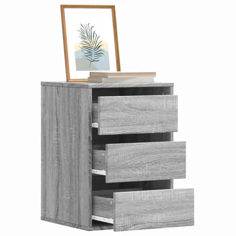 Klassieke ladekast van bewerkt hout met tijdloze uitstraling - Grijs sonoma / 40 x 41 x 58 cm / 1 - Commodes &