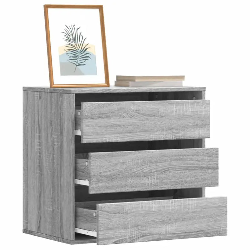 Klassieke ladekast van bewerkt hout met tijdloze uitstraling - Grijs sonoma / 60 x 41 x 58 cm / 1 - Commodes &