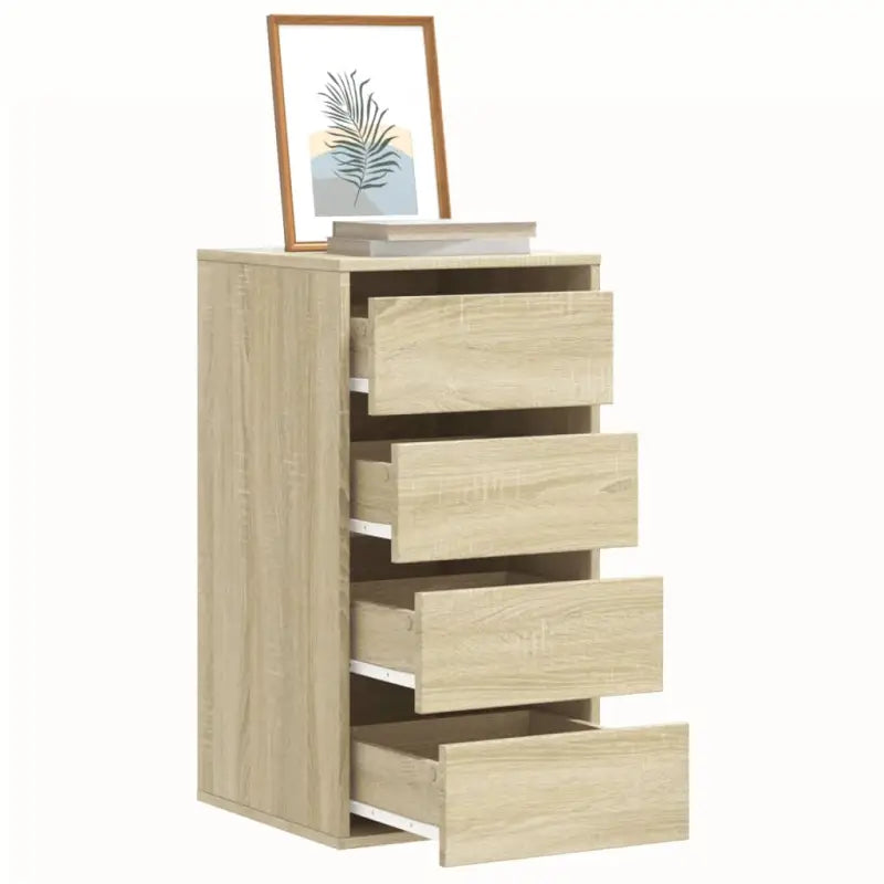 Klassieke ladekast van bewerkt hout met tijdloze uitstraling - Sonoma eiken / 40 x 41 x 76 cm / 1 - Commodes &