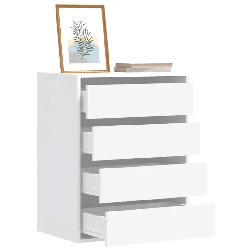 Klassieke ladekast van bewerkt hout met tijdloze uitstraling - Wit / 60 x 41 x 76 cm / 1 - Commodes & ladekasten