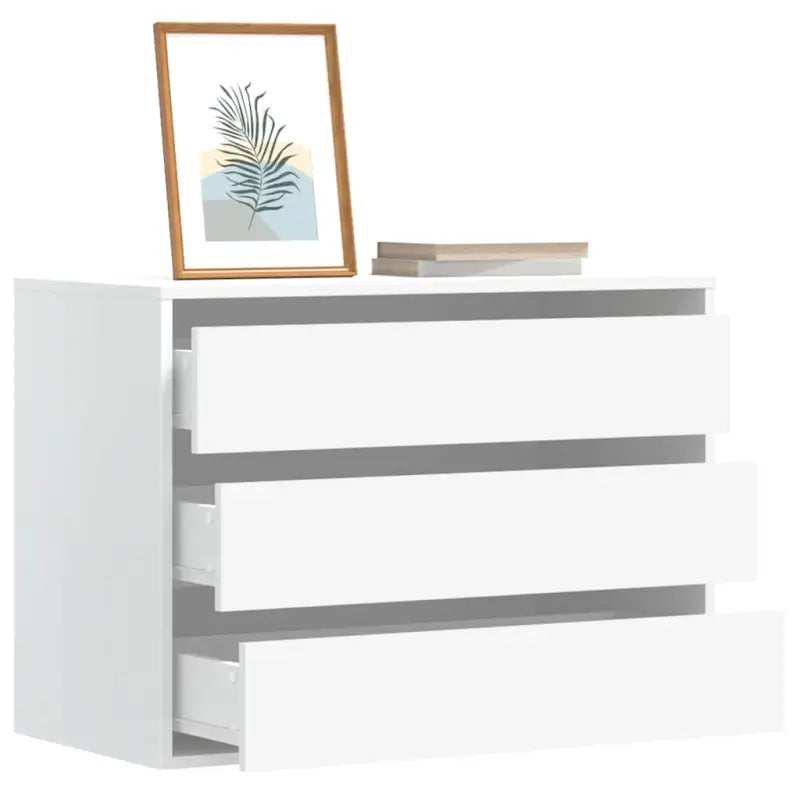 Klassieke ladekast van bewerkt hout met tijdloze uitstraling - Wit / 80 x 41 x 58 cm / 1 - Commodes & ladekasten