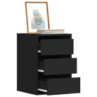 Klassieke ladekast van bewerkt hout met tijdloze uitstraling - Zwart / 40 x 41 x 58 cm / 1 - Commodes & ladekasten
