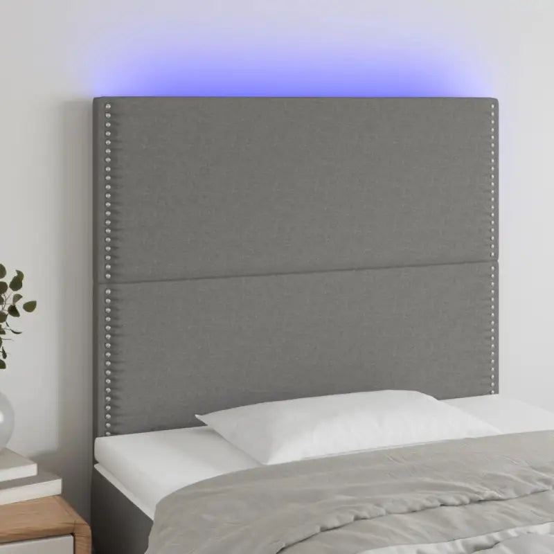 Klassieke LED Hoofdborden en Voetborden voor een Moderne Slaapkamer - Donkergrijs / 100 x 5 x 118/128 cm / 1