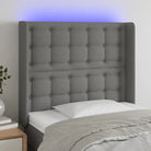 Klassieke LED Hoofdborden en Voetborden voor Moderne Slaapkamers - Donkergrijs / 83 x 16 x 118/128 cm / 1 - Hoofdborden