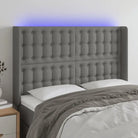 Klassieke LED Hoofdborden en Voetborden voor Moderne Slaapkamers - Donkergrijs / 147 x 16 x 118/128 cm / 1