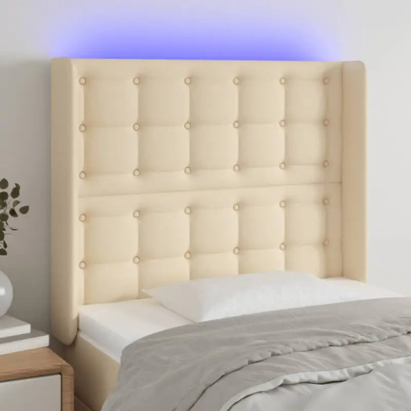 Klassieke LED Hoofdborden en Voetborden voor Moderne Slaapkamers - Crème / 93 x 16 x 118/128 cm / 1 - Hoofdborden