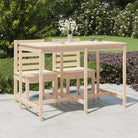 Klassieke Massief Grenenhouten Tuintafel voor buitengebruik - Natuurlijk grenenhout / 159.5 x 82.5 x 110 cm / 1