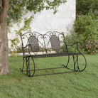 Klassieke metalen tuinschommelbank voor gezellige buitenmomenten - 113 x 84 x 94 cm / 1 - Tuinbanken