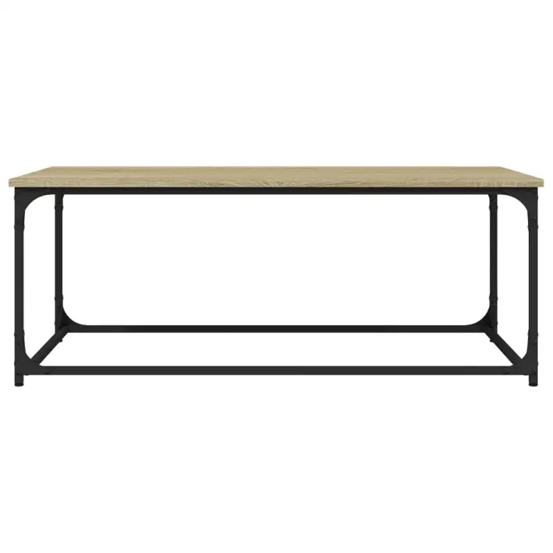Klassieke salontafel met bewerkt hout en ijzeren frame voor elegantie - Salontafels
