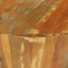 Klassieke salontafel van massief gerecycled hout een uniek meubelstuk - Ø 65 x 31 cm / 1 / massief gerecycled hout