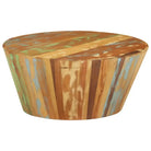 Klassieke salontafel van massief gerecycled hout een uniek meubelstuk - Ø 65 x 31 cm / 1 / massief gerecycled hout