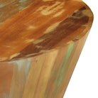Klassieke salontafel van massief gerecycled hout een uniek meubelstuk - Ø 65 x 31 cm / 1 / massief gerecycled hout