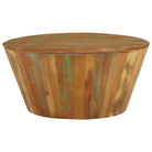 Klassieke salontafel van massief gerecycled hout een uniek meubelstuk - Ø 65 x 31 cm / 1 / massief gerecycled hout