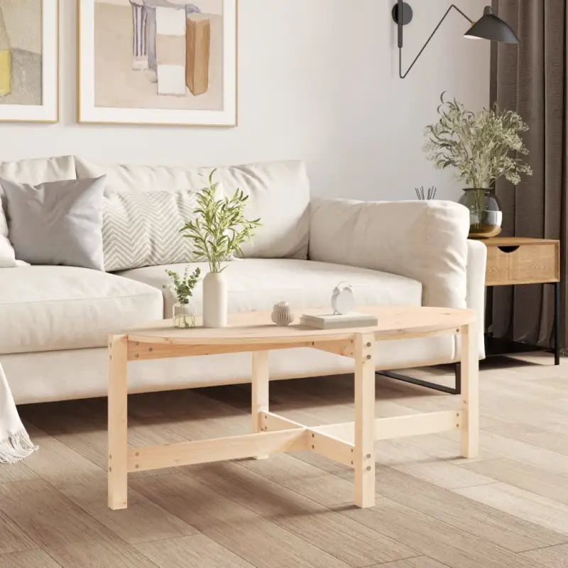 Klassieke salontafel van massief grenenhout met rustieke charme - Naturel / 118 x 63 x 45 cm / 1 - Salontafels