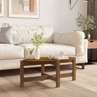 Klassieke salontafel van massief grenenhout met rustieke charme - Honingbruin / 87 x 48 x 35 cm / 1 - Salontafels