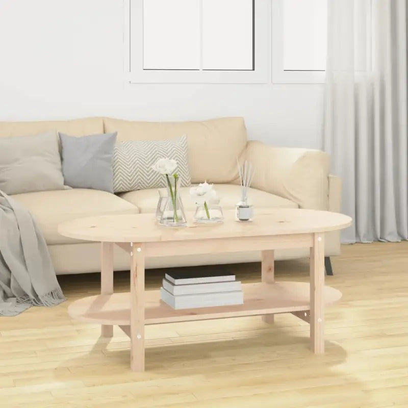 Klassieke salontafel van massief grenenhout met rustieke uitstraling - Naturel / 110 x 55 x 45 cm / 1 - Salontafels