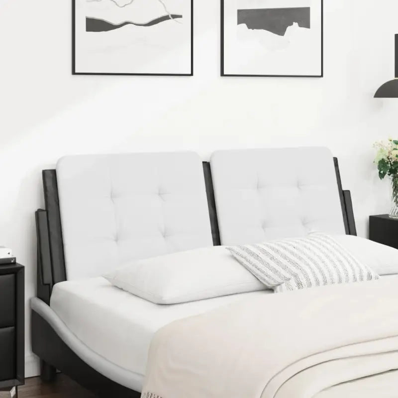 Klassieke schoonheid Hoofdborden en Voetborden met Hoogwaardig Kunstleer - Wit en zwart / 120 cm / 1 - Hoofdborden
