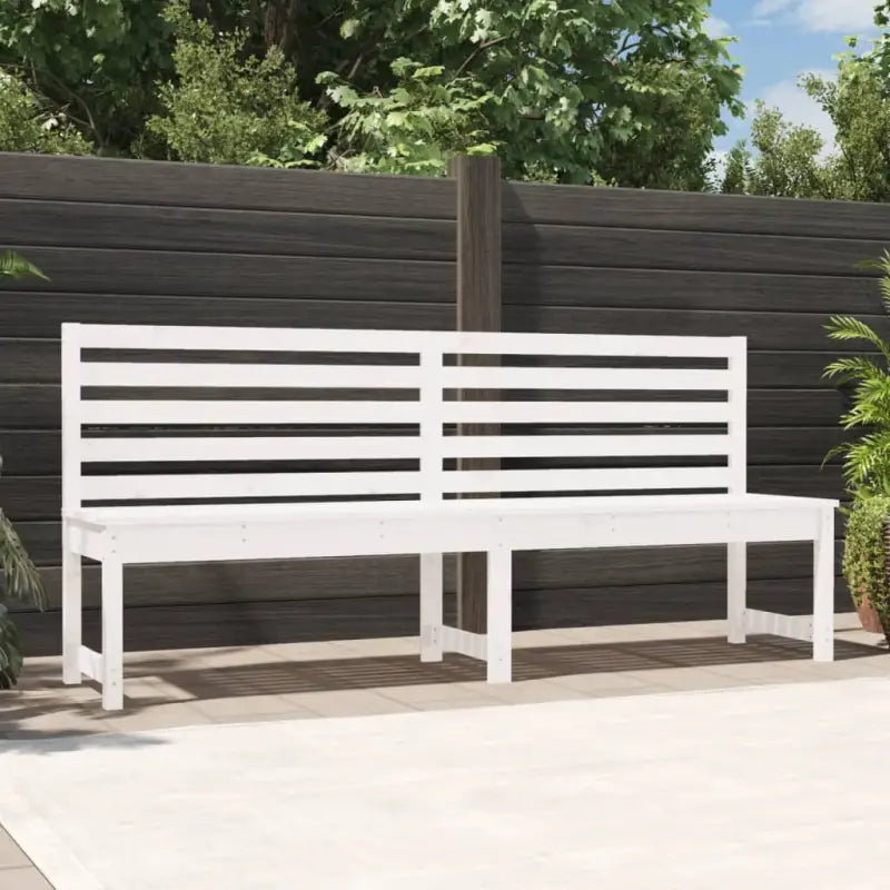 Klassieke tuinbank van massief Douglashout met gelat ontwerp - Wit grenenhout / 201.5 x 48 x 91.5 cm / 1 - Tuinbanken