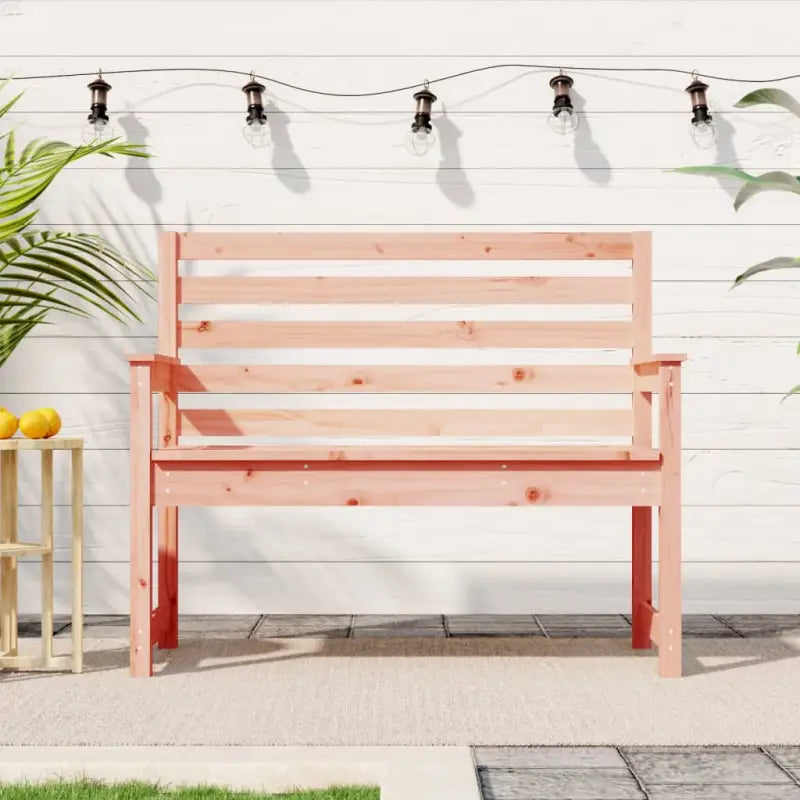 Klassieke tuinbank van massief grenenhout voor buitengebruik - Natuurlijk douglashout / 109 x 48 x 91.5 cm / 1
