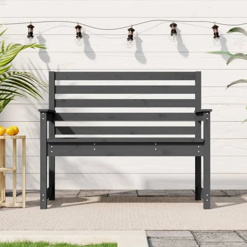 Klassieke tuinbank van massief grenenhout voor buitengebruik - Grijs grenenhout / 109 x 48 x 91.5 cm / 1 - Tuinbanken