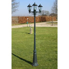 Klassieke tuinlantaarn met drie armen en 215 cm lengte - Donkergroen / 1 / 3 - Buitenverlichting