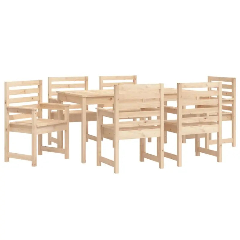 Klassieke tuinset van massief grenenhout met stevig tafelblad - Tuinsets