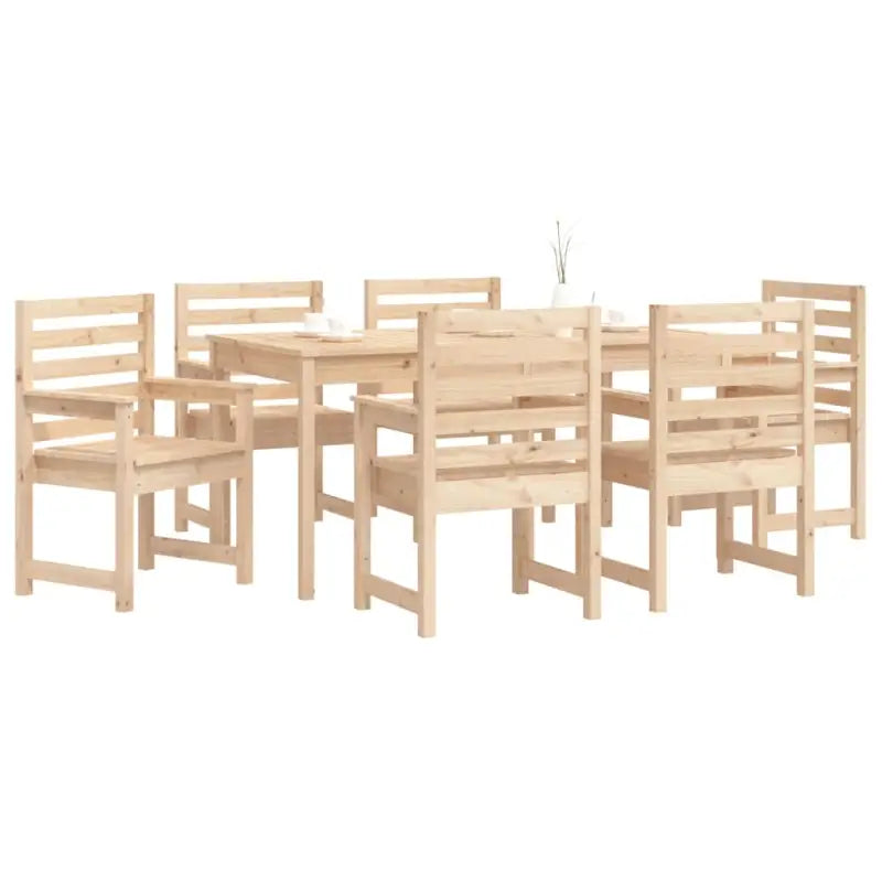 Klassieke tuinset van massief grenenhout met stevig tafelblad - Tuinsets