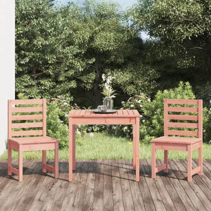 Klassieke tuinset van massief grenenhout voor buitengebruik - Natuurlijk douglashout - Tuinsets