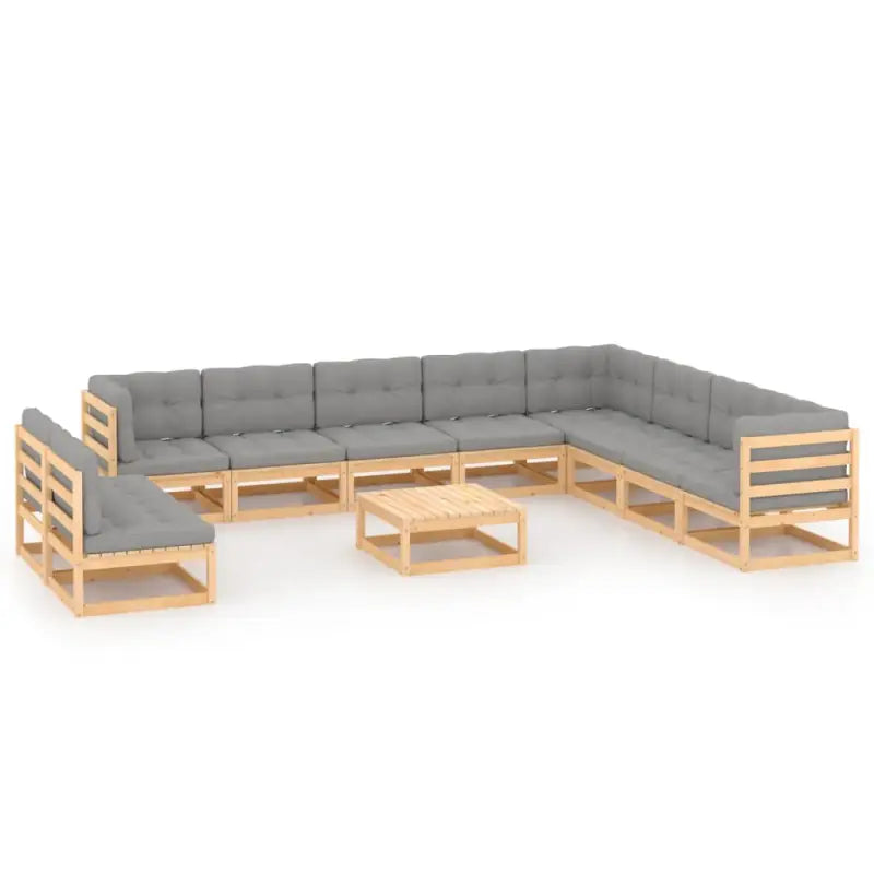 Klassieke Tuinset van Massief Grenenhout voor Relaxen en Ontspanning - Naturel / Ja - Tuinsets