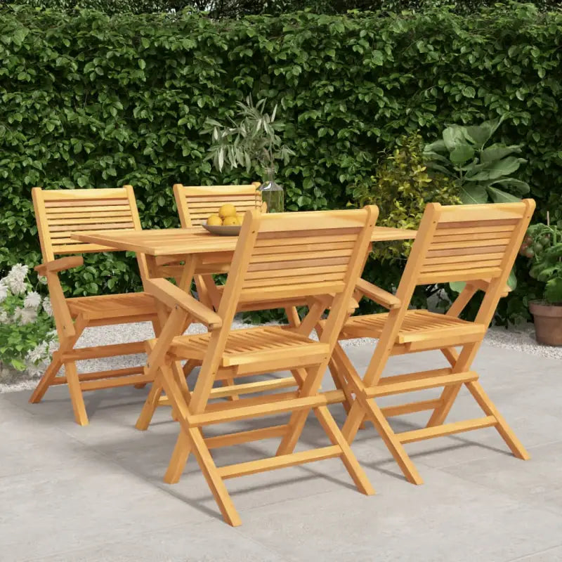 Klassieke tuinset van massief teakhout voor een comfortabele ervaring - Met armleuning - Tuinsets