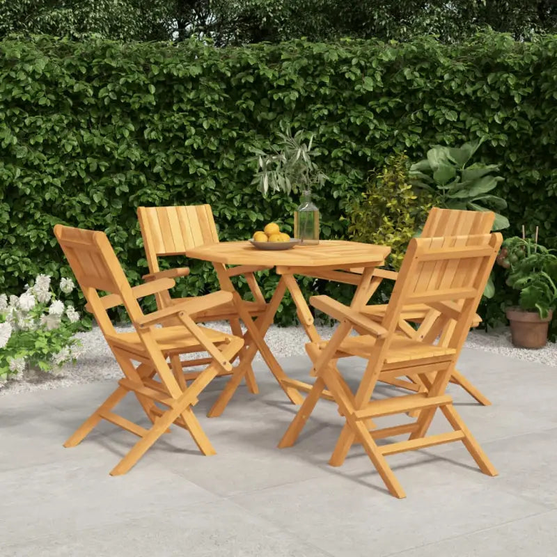 Klassieke tuinset van massief teakhout voor een comfortabele ervaring - Tuinsets