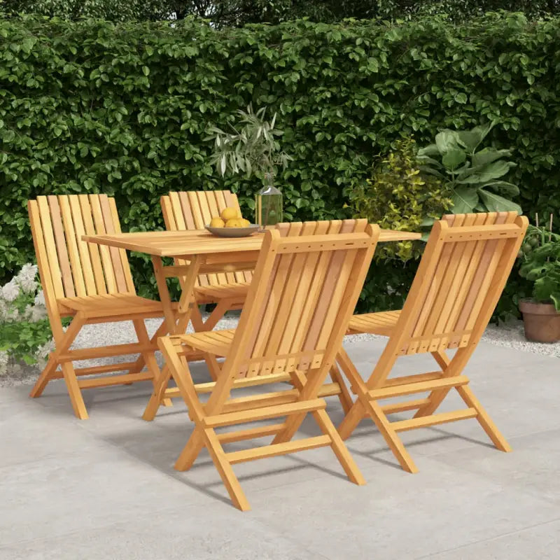 Klassieke tuinset van massief teakhout voor een comfortabele ervaring - Zonder armleuning - Tuinsets