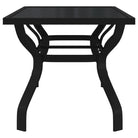 Klassieke tuintafel met gehard glazen blad en stabiele stalen poten - Tuintafels