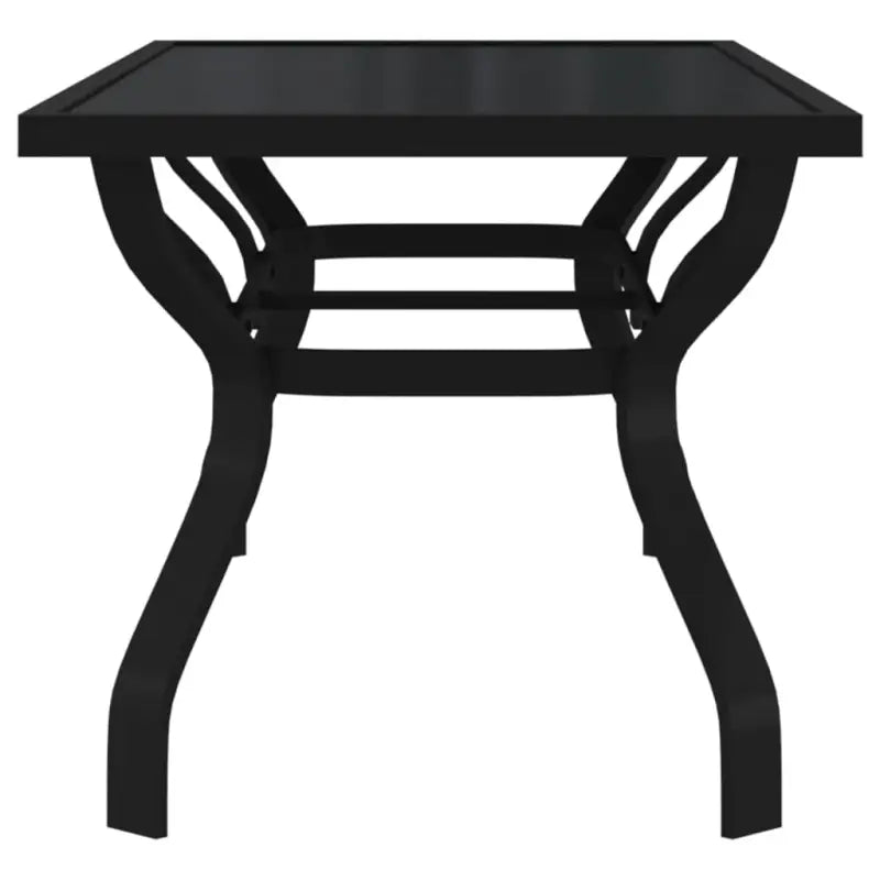Klassieke tuintafel met gehard glazen blad en stabiele stalen poten - Tuintafels