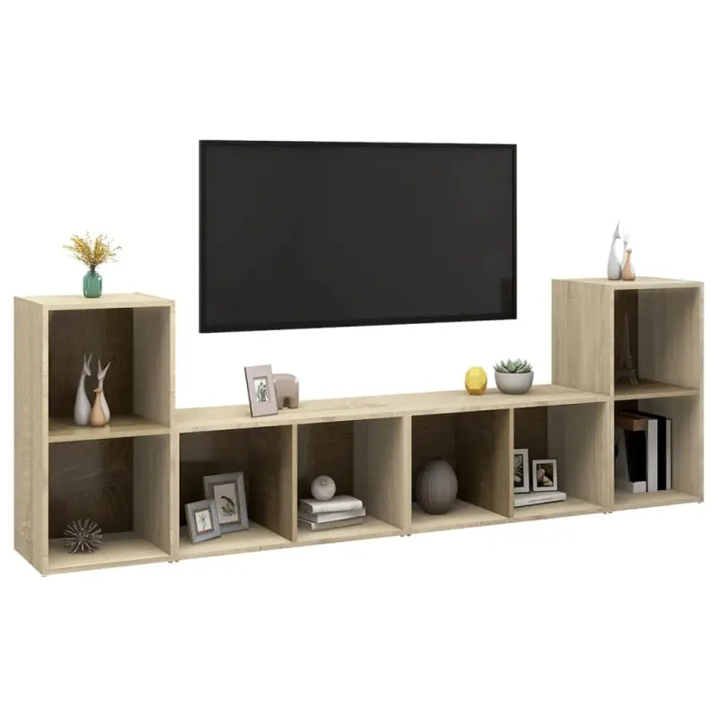 Klassieke tv-meubel in bewerkt hout met trendy en praktische uitstraling - Tv-meubels