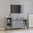 Klassieke Tv-meubel in grijs sonoma met bewerkt hout - Grijs sonoma / 1 - Tv-meubels