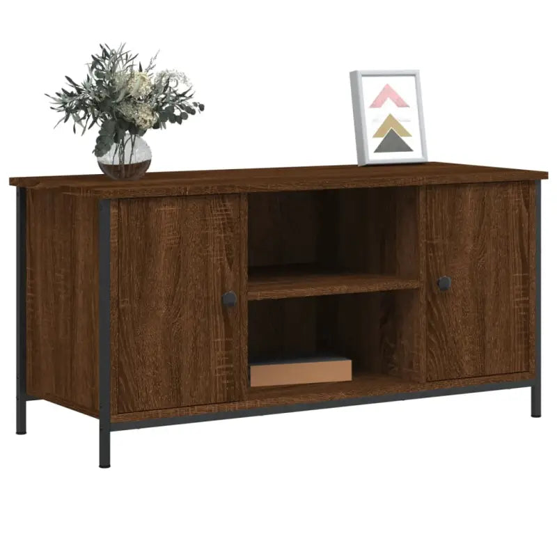 Klassieke Tv-meubel met bewerkt hout en ijzeren poten - Tv-meubels