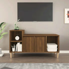 Klassieke Tv-meubel van bewerkt hout in grijs sonoma stijl - bruin eikenkleur / 1 - Tv-meubels