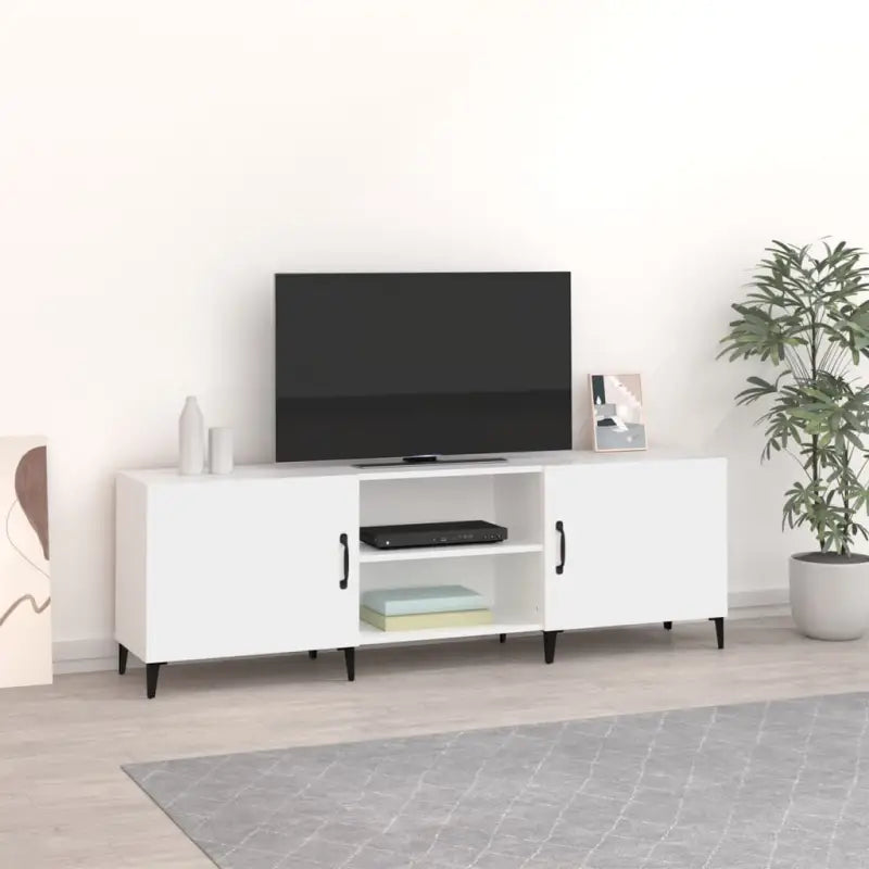 Klassieke Tv-meubel van bewerkt hout met hoge kwaliteit en vochtbestendigheid - Wit / 1 - Tv-meubels