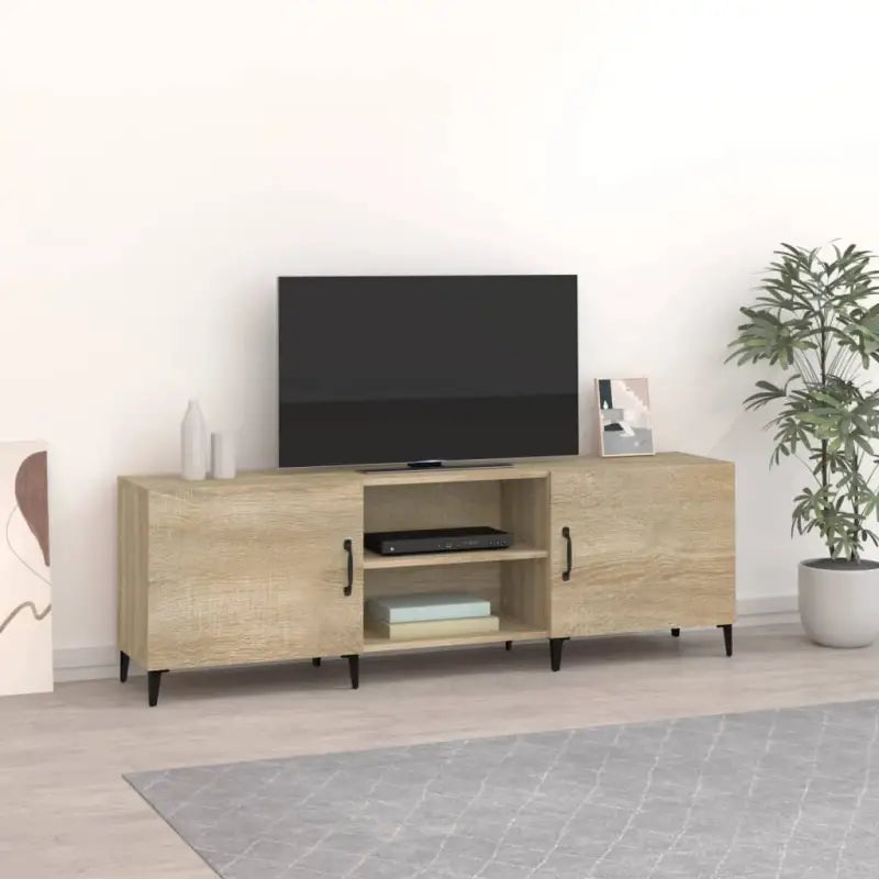 Klassieke Tv-meubel van bewerkt hout met hoge kwaliteit en vochtbestendigheid - Sonoma eiken / 1 - Tv-meubels