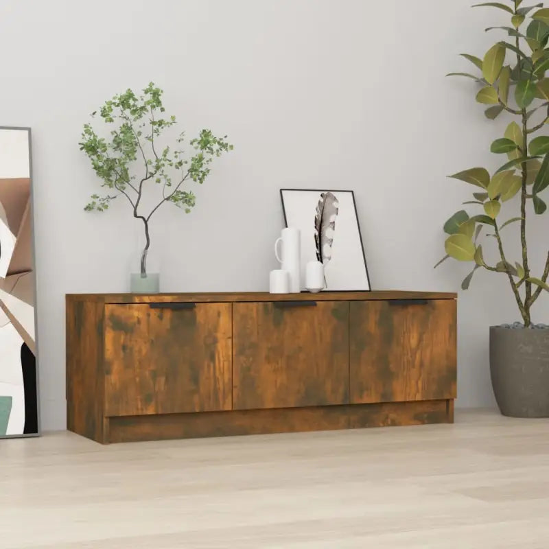 Klassieke Tv-Meubel Van Bewerkt Hout Met Hoogwaardige Afwerking - Gerookt eiken / 1 - Tv-meubels