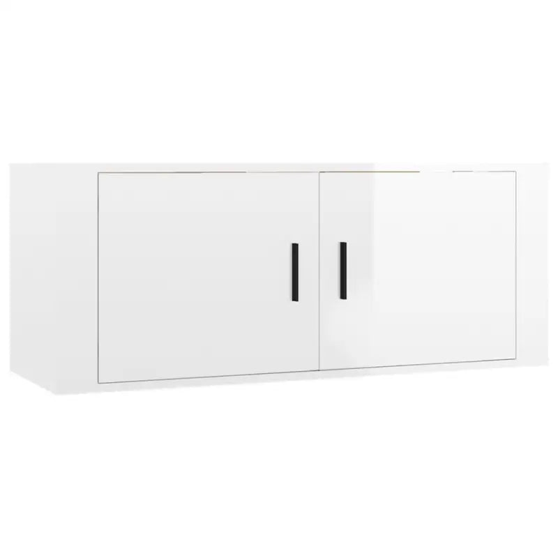 Klassieke Tv-meubels in bewerkt hout met hoogglans wit design - Hoogglans wit / 2 - Tv-meubels