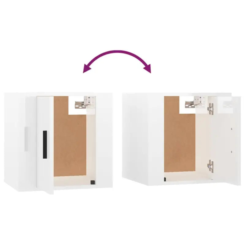Klassieke Tv-meubels in bewerkt hout met hoogglans wit design - Hoogglans wit / 2 - Tv-meubels